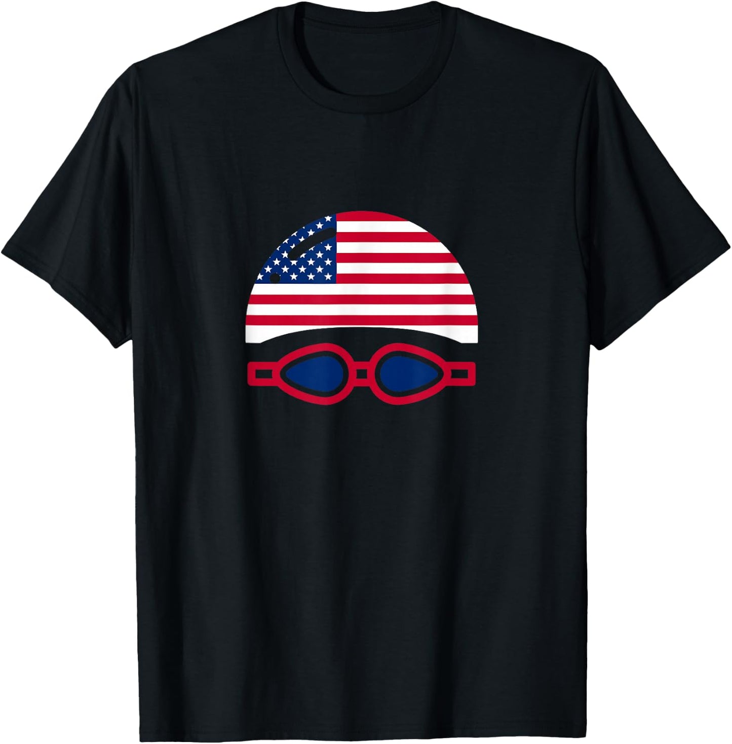 USA Swim Shirt, USA Summer Swimming 2024 Games T-Shirt - T-Shirt | Black
