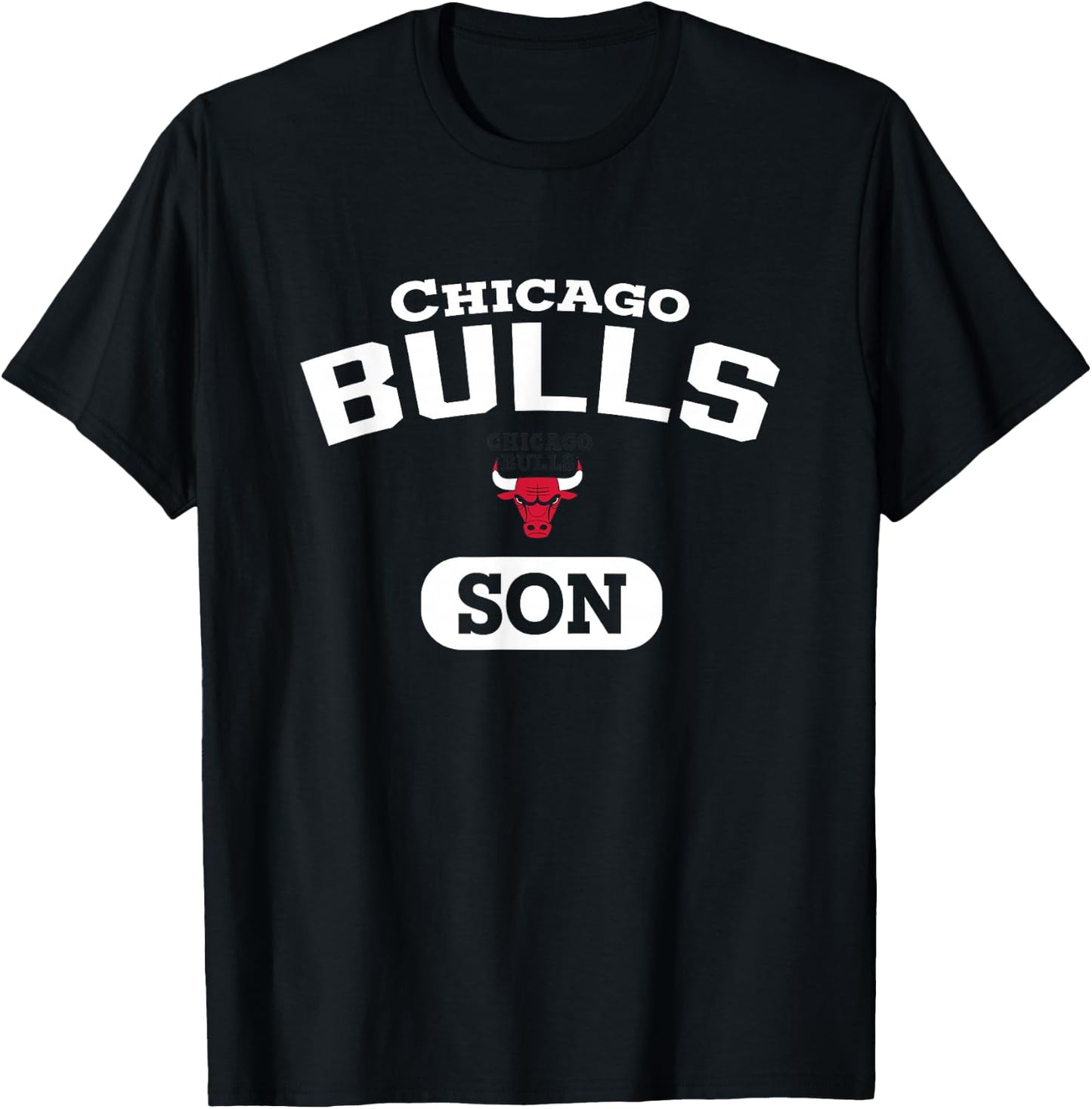 NBA Chicago Bulls Son Arched Team Logo T-Shirt - T-Shirt | Black