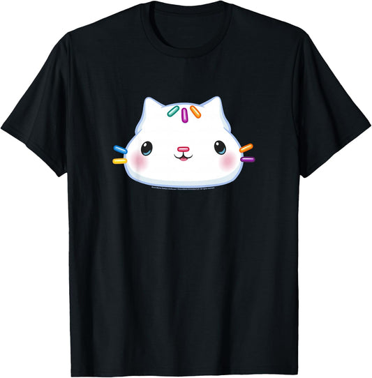 Gabby's Dollhouse Cakey Cat Big Face T-Shirt - T-Shirt | Black