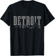 Detroit Skyline Pride Vintage Detroit Michigan T-Shirt - T-Shirt | Black