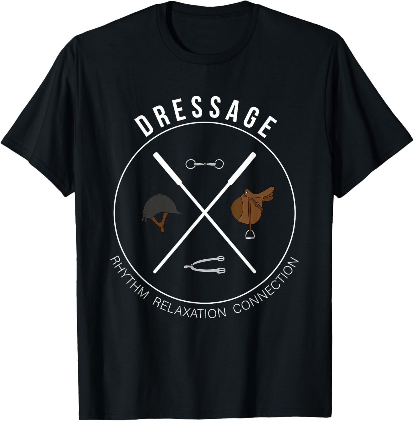 Dressage Rider Horse Trainer Equestrian Funny Horse Dressage T-Shirt - T-Shirt | Black