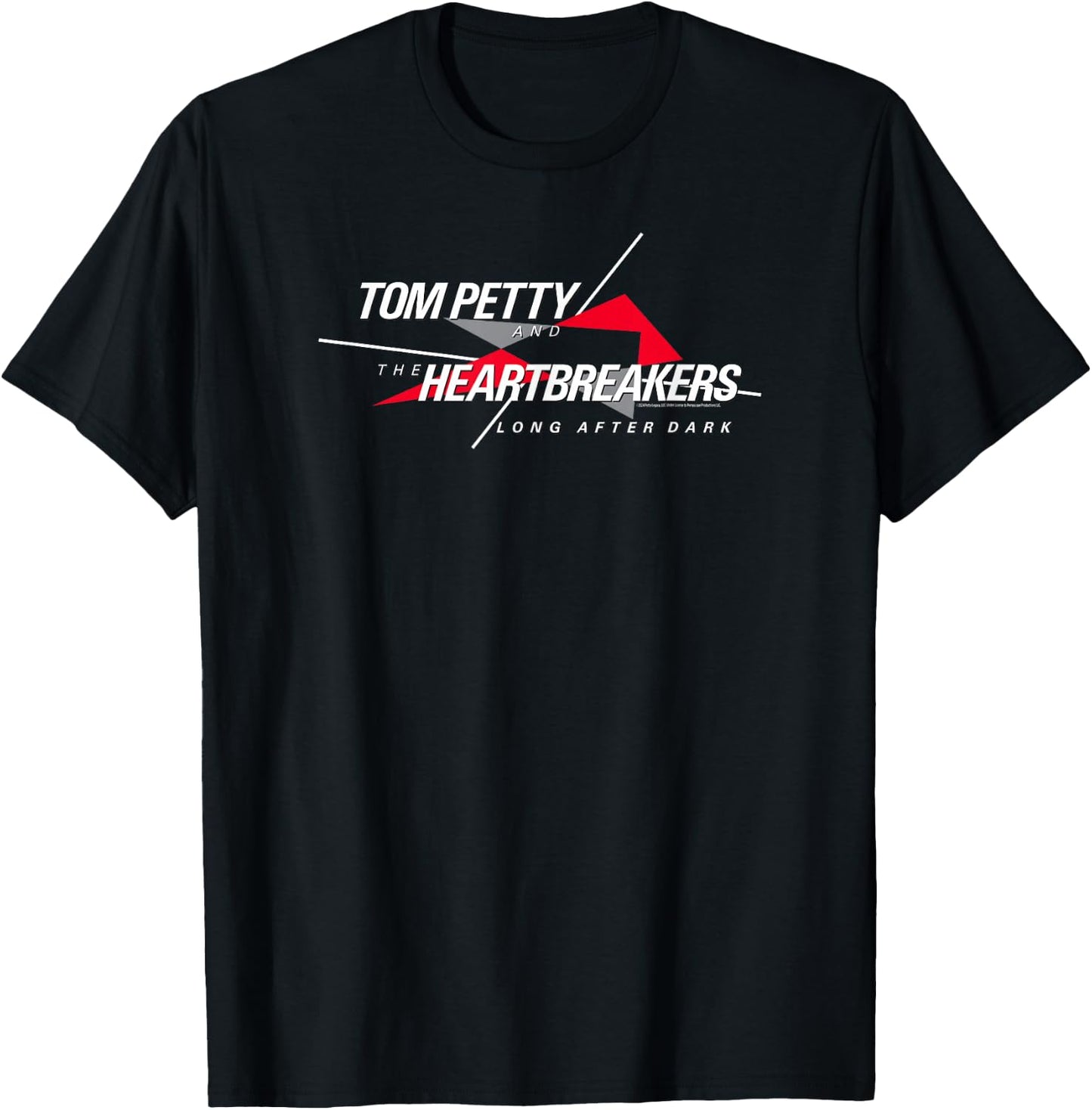 Tom Petty Long After Dark Logo White Letters T-Shirt - T-Shirt | Black