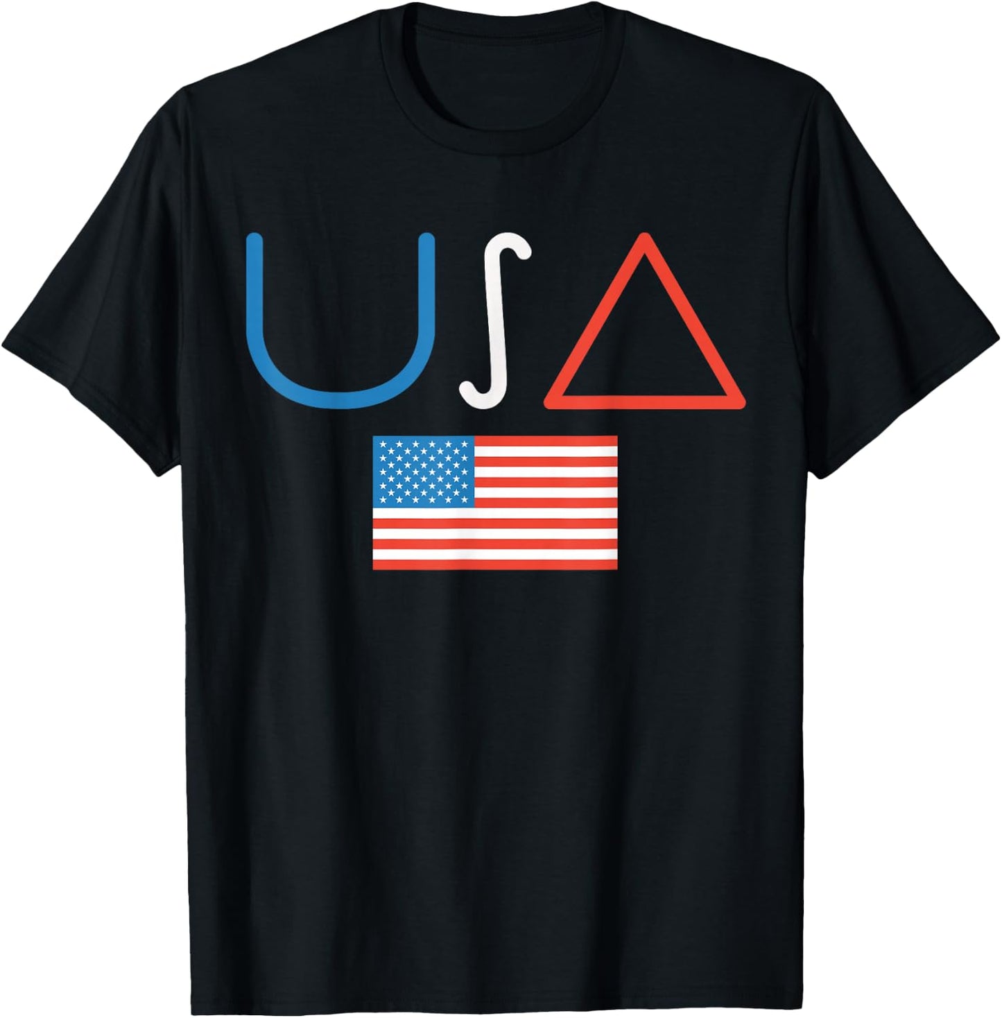 USA Math Symbols American Flag Math Teacher 4th Of July T-Shirt - T-Shirt | Black