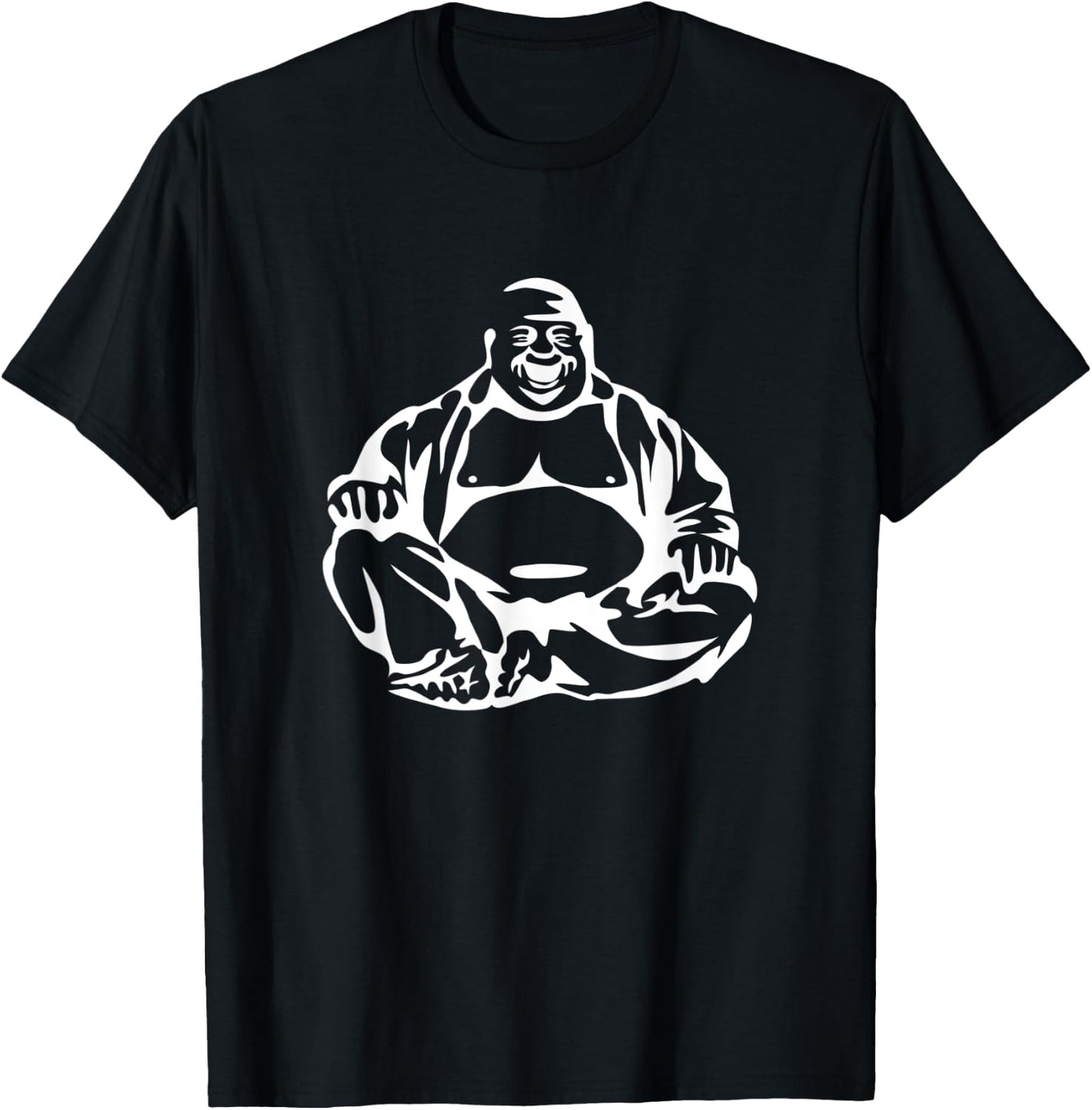"Fat Laughing Budai" Buddha T-Shirt - T-Shirt | Black
