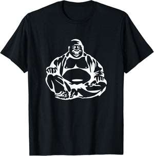 "Fat Laughing Budai" Buddha T-Shirt - T-Shirt | Black