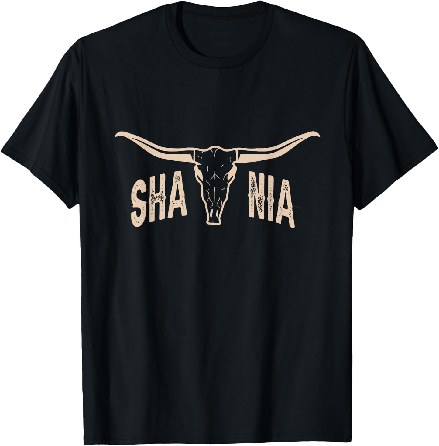 Retro Shania First Name Girl Personalized 80s Vintage Outfit T-Shirt - T-Shirt | Black