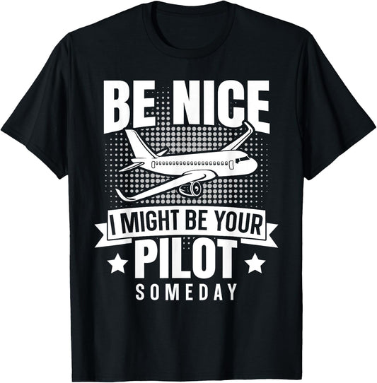 Funny Pilot Design Women Aviation Airplane Pilot T-Shirt - T-Shirt | Black