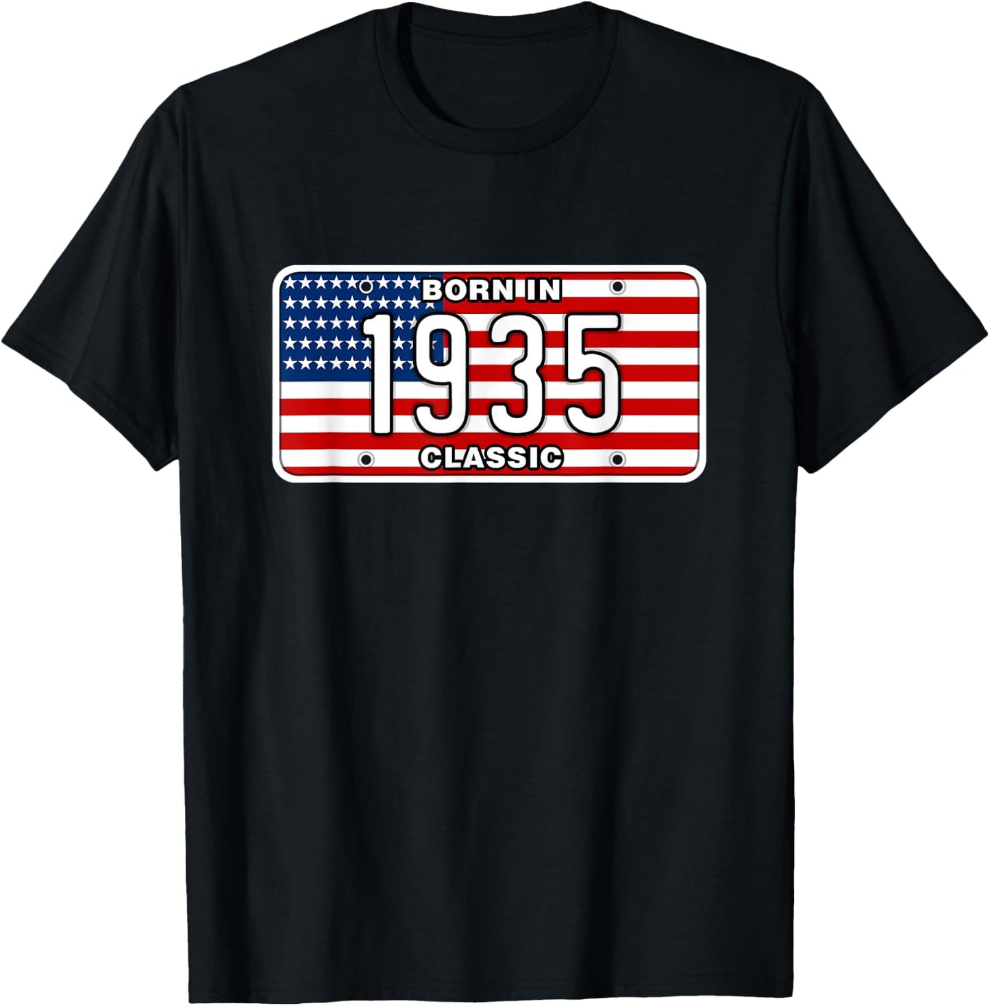 90 Year Old Vintage Classic Car 1935 90th Birthday T-Shirt - T-Shirt | Black