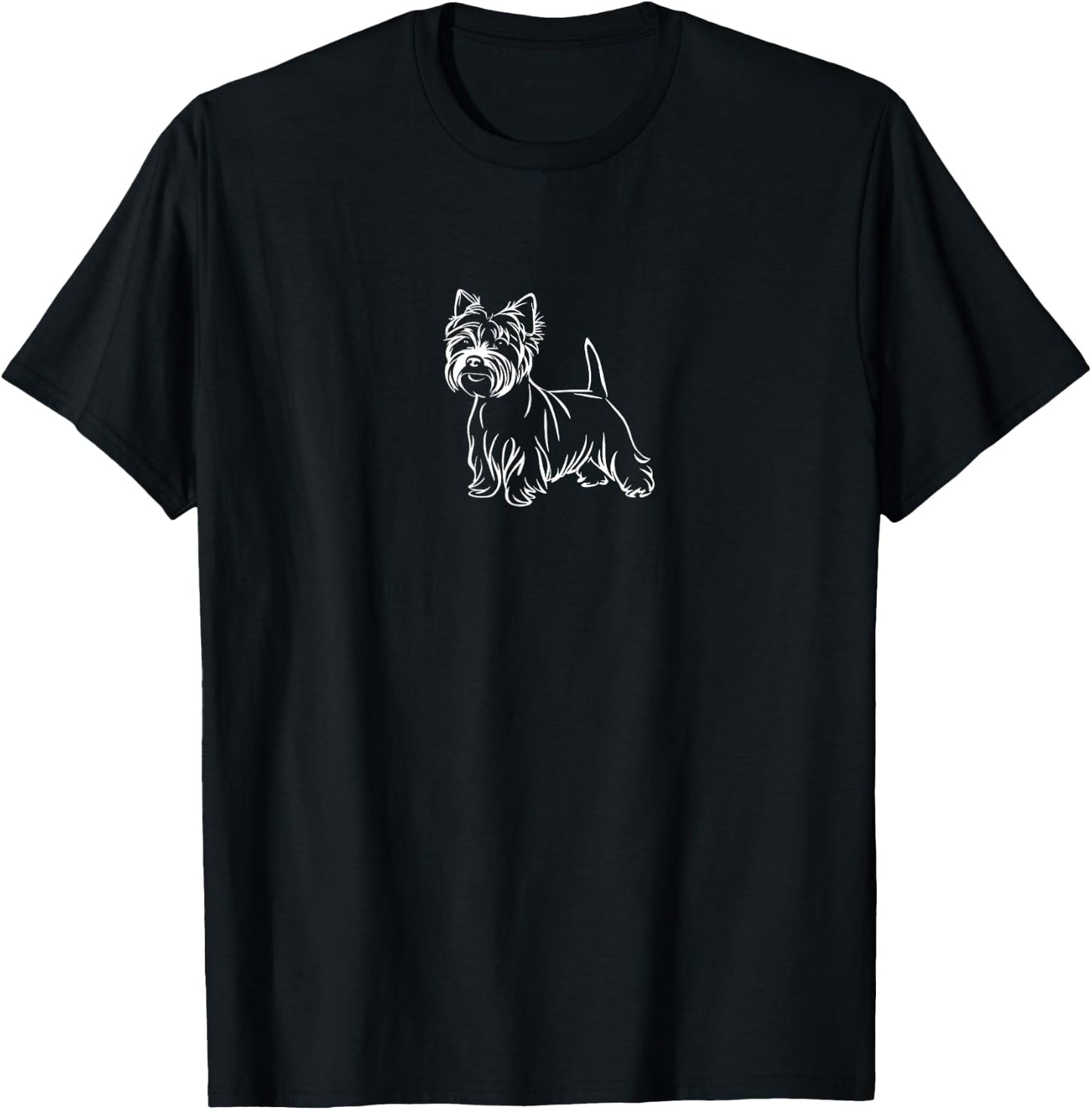West Highland White Terrier - Minimalist Dog Breed Lover T-Shirt - T-Shirt | Black