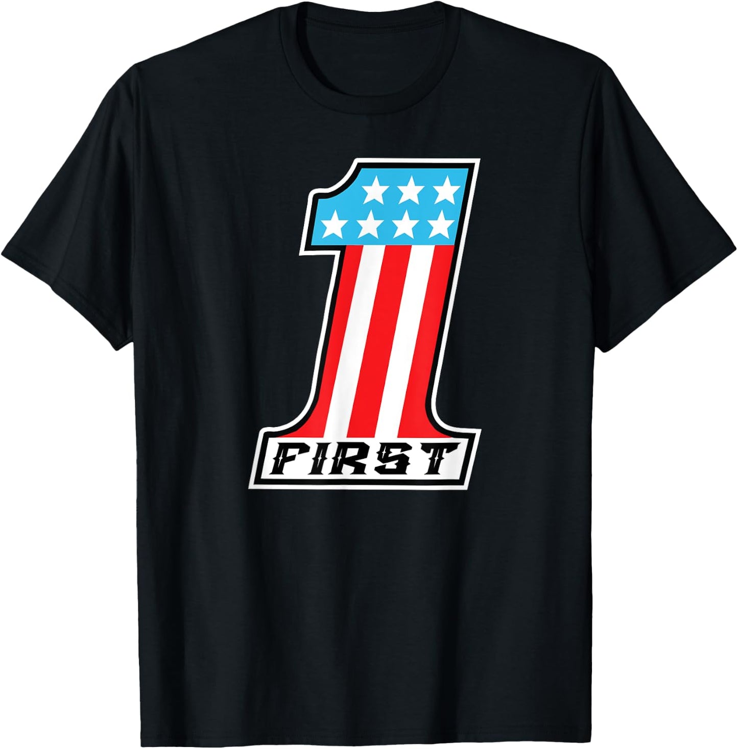 America First or America #1 shirt T-Shirt - T-Shirt | Black