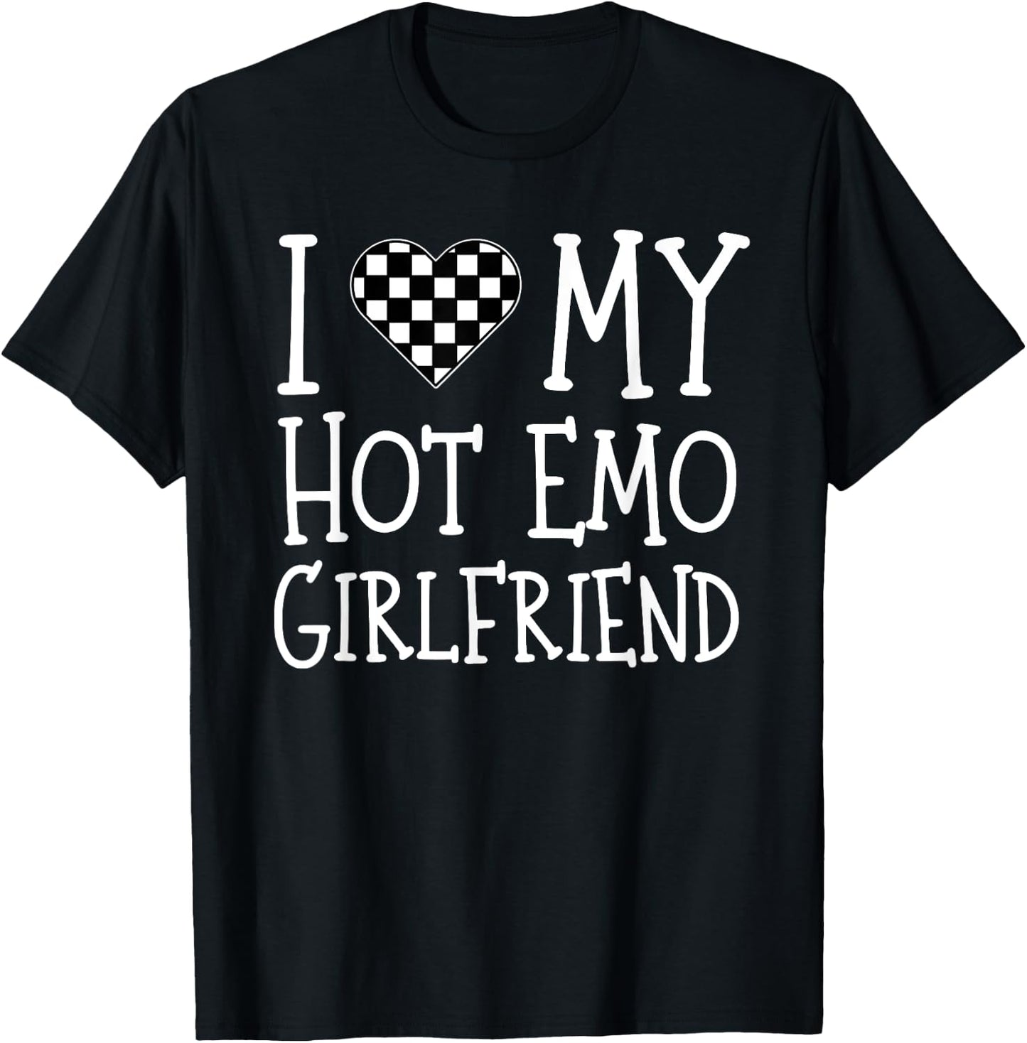 I Love My Hot Emo Girlfriend GF I Heart Emo Girlfriend T-Shirt - T-Shirt | Black