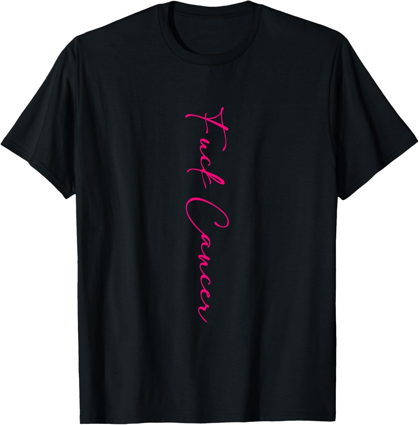 Fuck Cancer Retro Groovy Breast Cancer Awareness T-Shirt - T-Shirt | Black