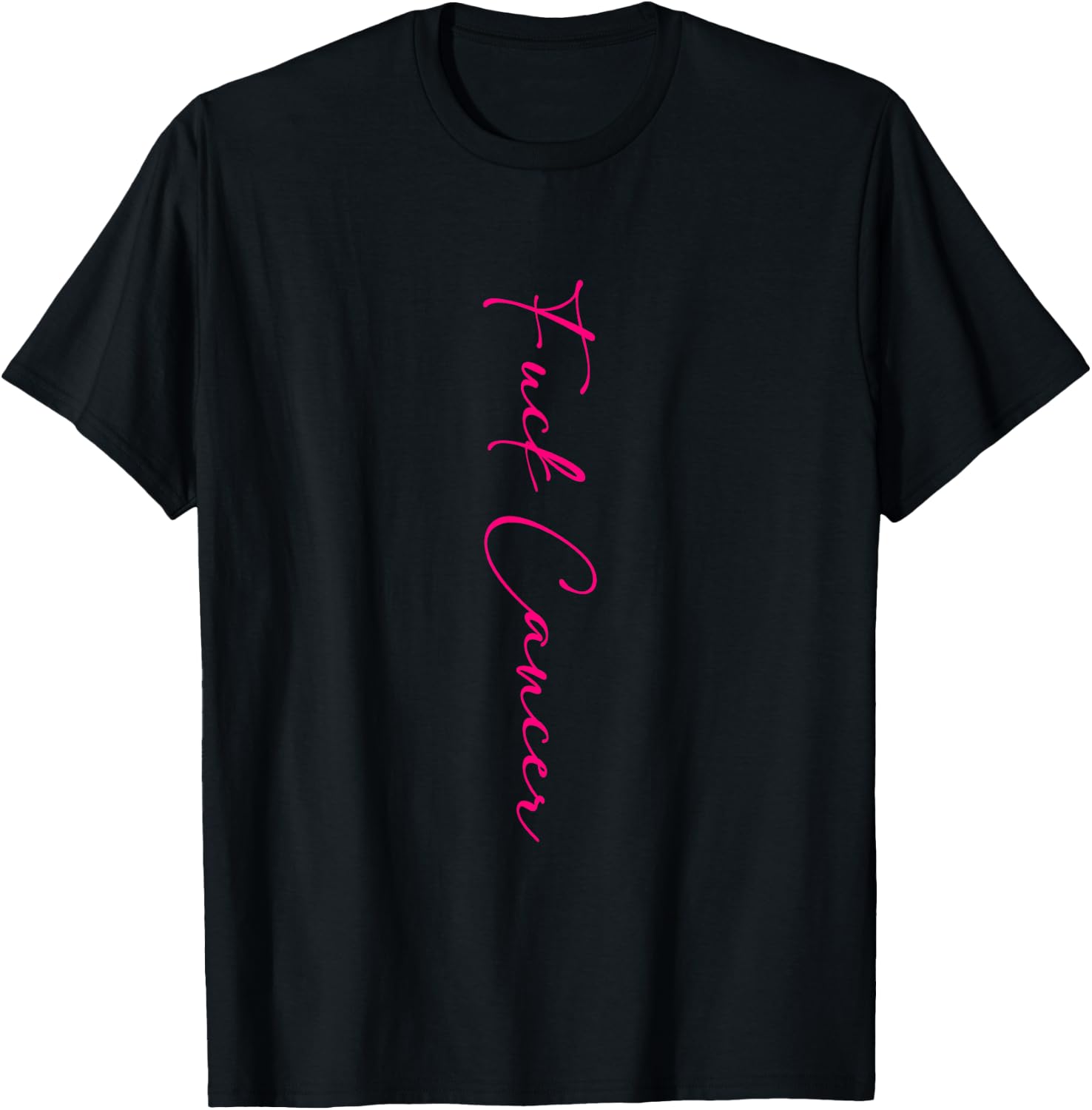 Fuck Cancer Retro Groovy Breast Cancer Awareness T-Shirt - T-Shirt | Black