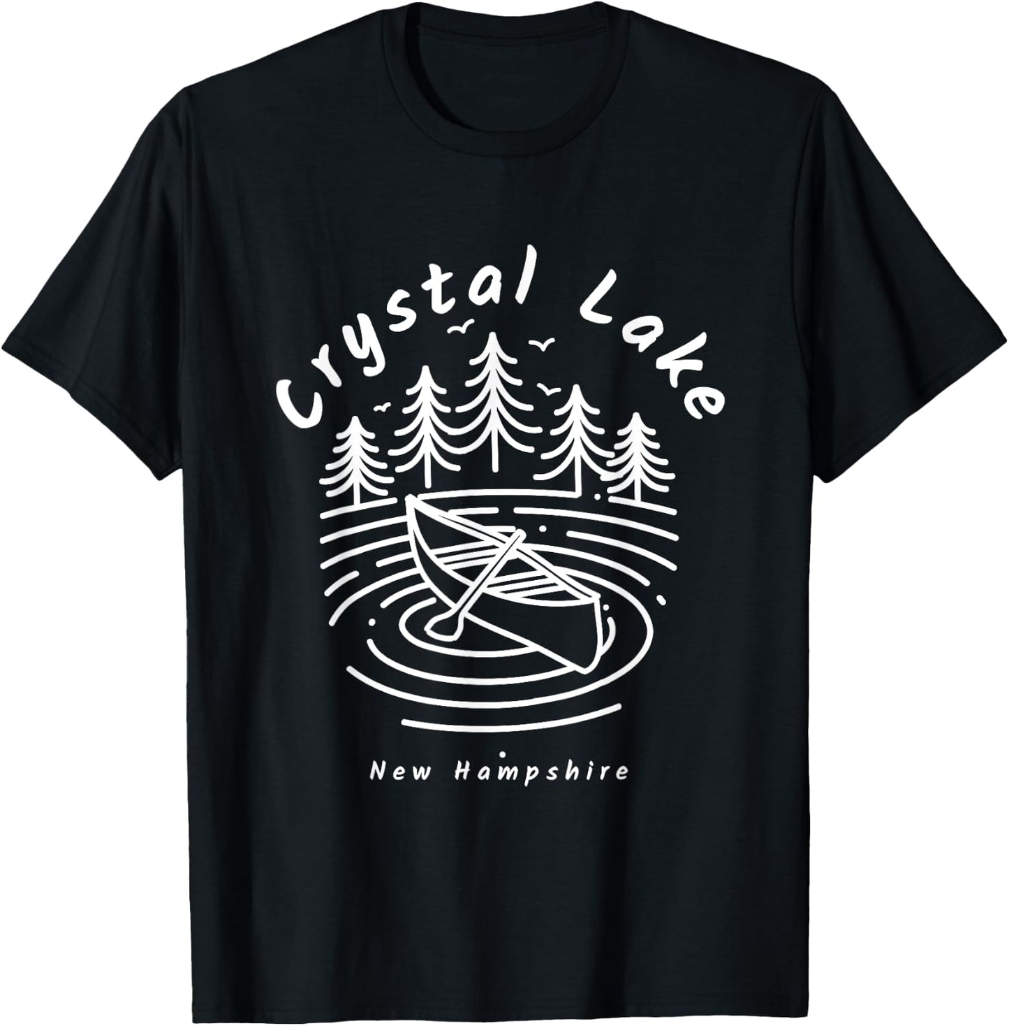 Crystal Lake New Hampshire T-Shirt - T-Shirt | Black