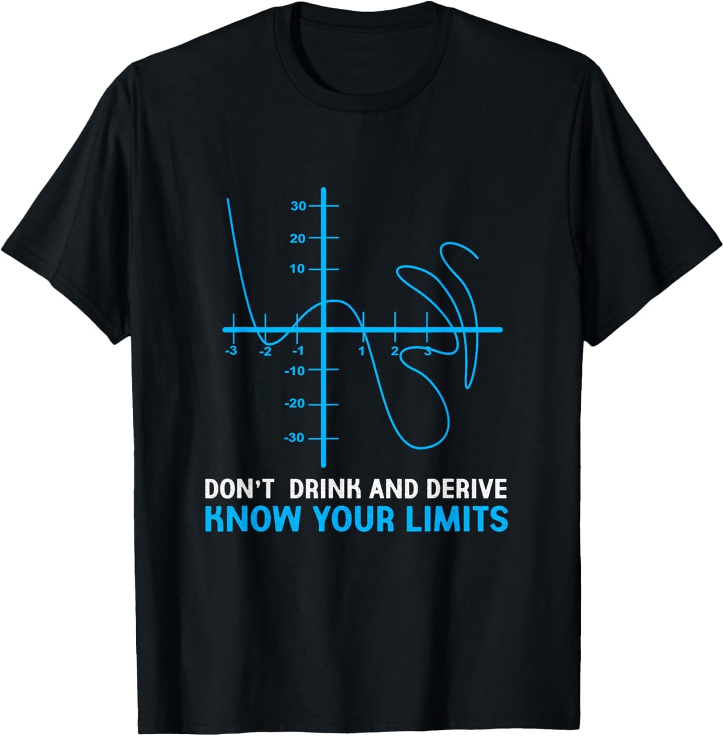 Dont Drink And Derive Know Your Limits Funny Calculus T-Shirt - T-Shirt | Black