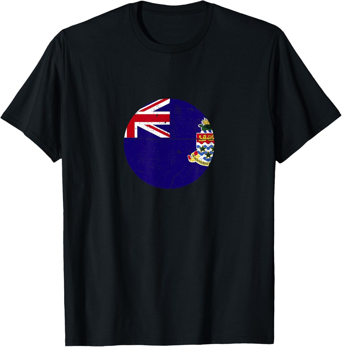 Cayman Islands Vintage Caymanian Flag T-Shirt - T-Shirt | Black
