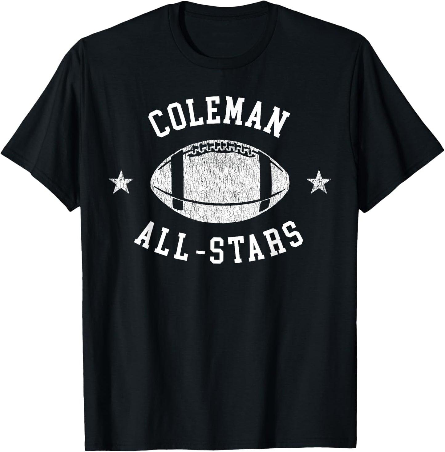 Coleman Vintage All-Stars Football Retro 80s T-Shirt - T-Shirt | Black