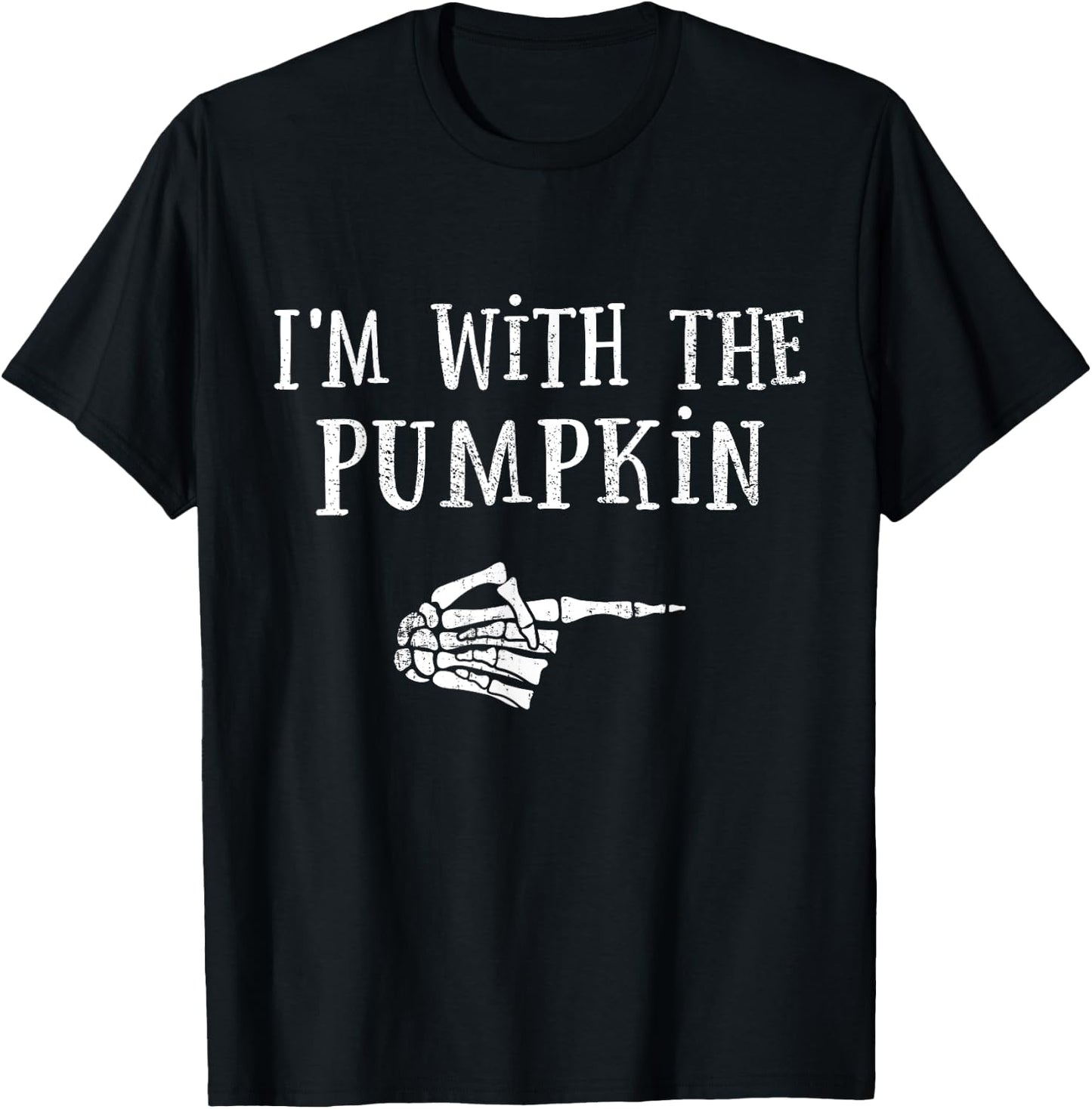 Im with pumpkin matching partner couple costume halloween T-Shirt - T-Shirt | Black