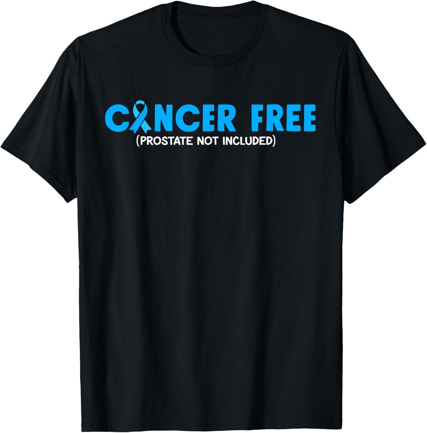 Prostate Cancer Free- Prostate Cancer Awareness Ribbon T-Shirt - T-Shirt | Black
