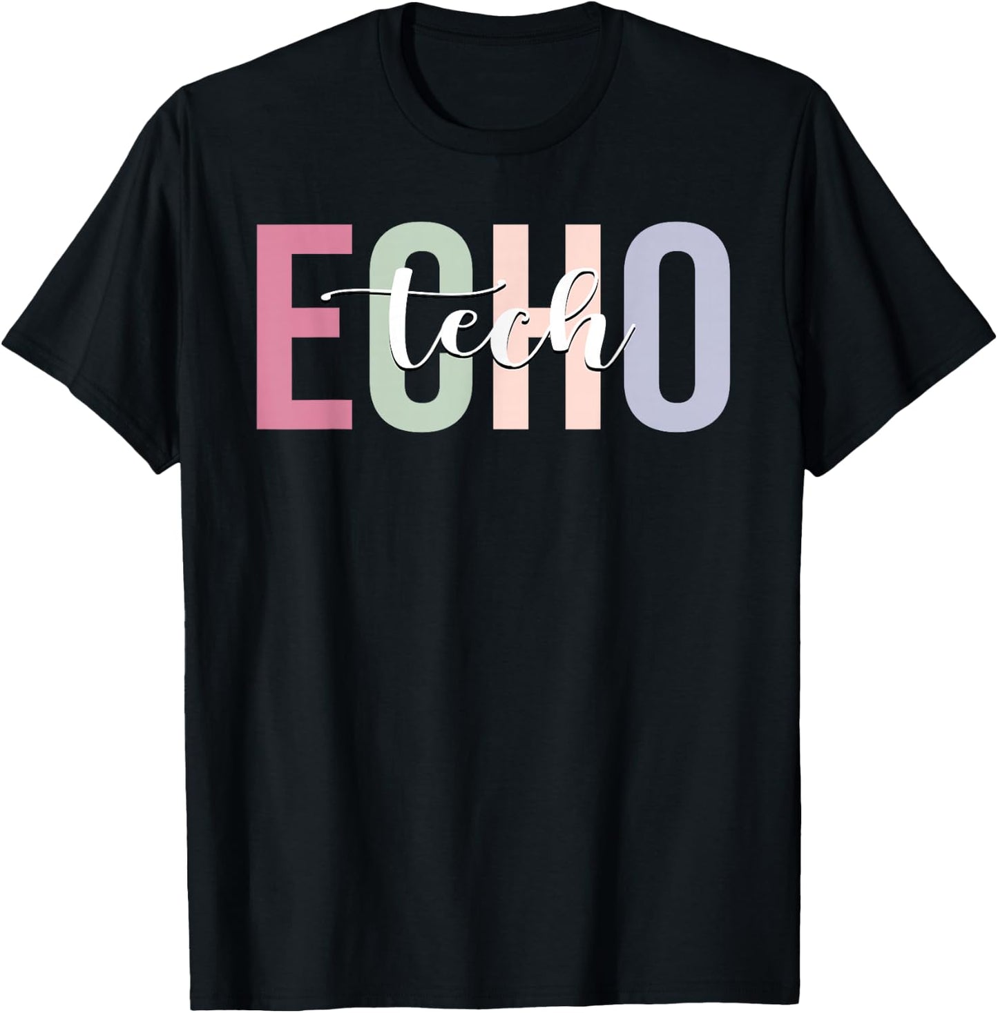 Echo Tech Echocardiography Technician Sonographer T-Shirt - T-Shirt | Black