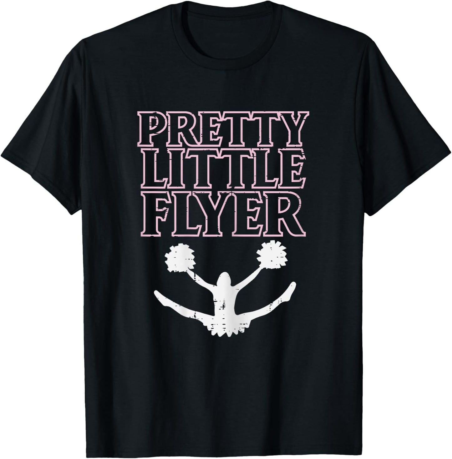 Cheerleader Pretty Little Flyer Cheerleading Women Girls Kid T-Shirt - T-Shirt | Black