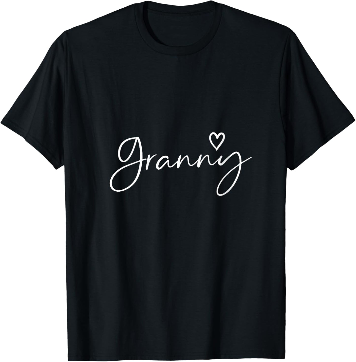 Granny Gifts Grandma Heart Mother's Day Granny V-Neck T-Shirt - T-Shirt | Black