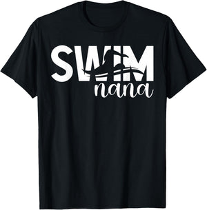 Swim Nana Of A Swimmer Nana Swimming Nana T-Shirt - T-Shirt | Black