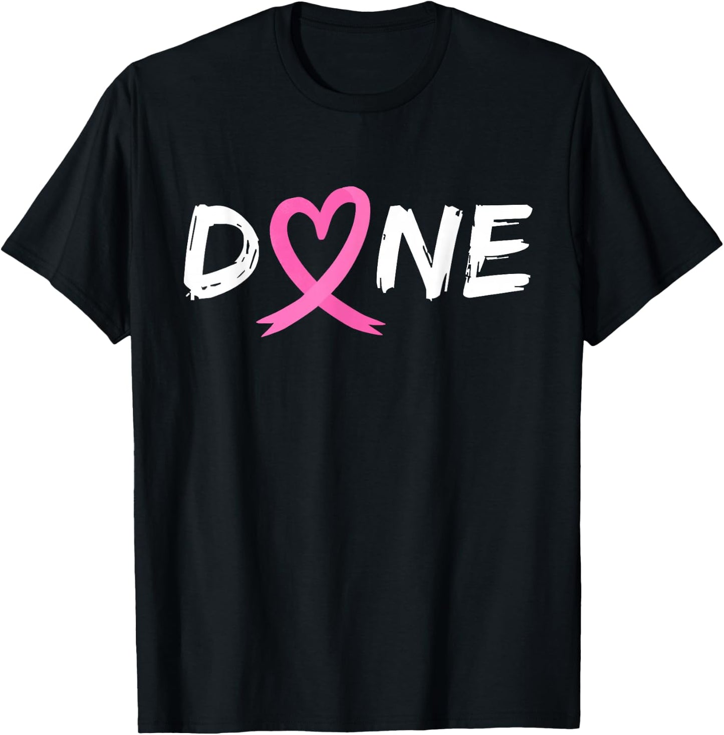 Done Last Day of Radiation Chemo Breast Cancer Love Heart T-Shirt - T-Shirt | Black