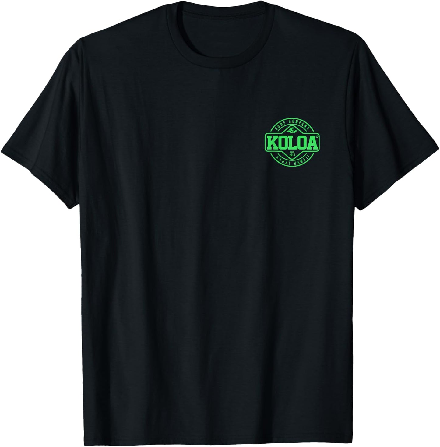 Koloa Surf Dawn Patrol Green Logo Surf Graphic T-Shirt - T-Shirt | Black