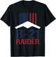 b21 raider Cool Airplane Aviation Lover USA Flag T-Shirt - T-Shirt | Black