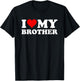 I Love Heart My Brother T-Shirt - T-Shirt | Black