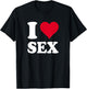 Red Heart I Love Sex T-Shirt - T-Shirt | Black