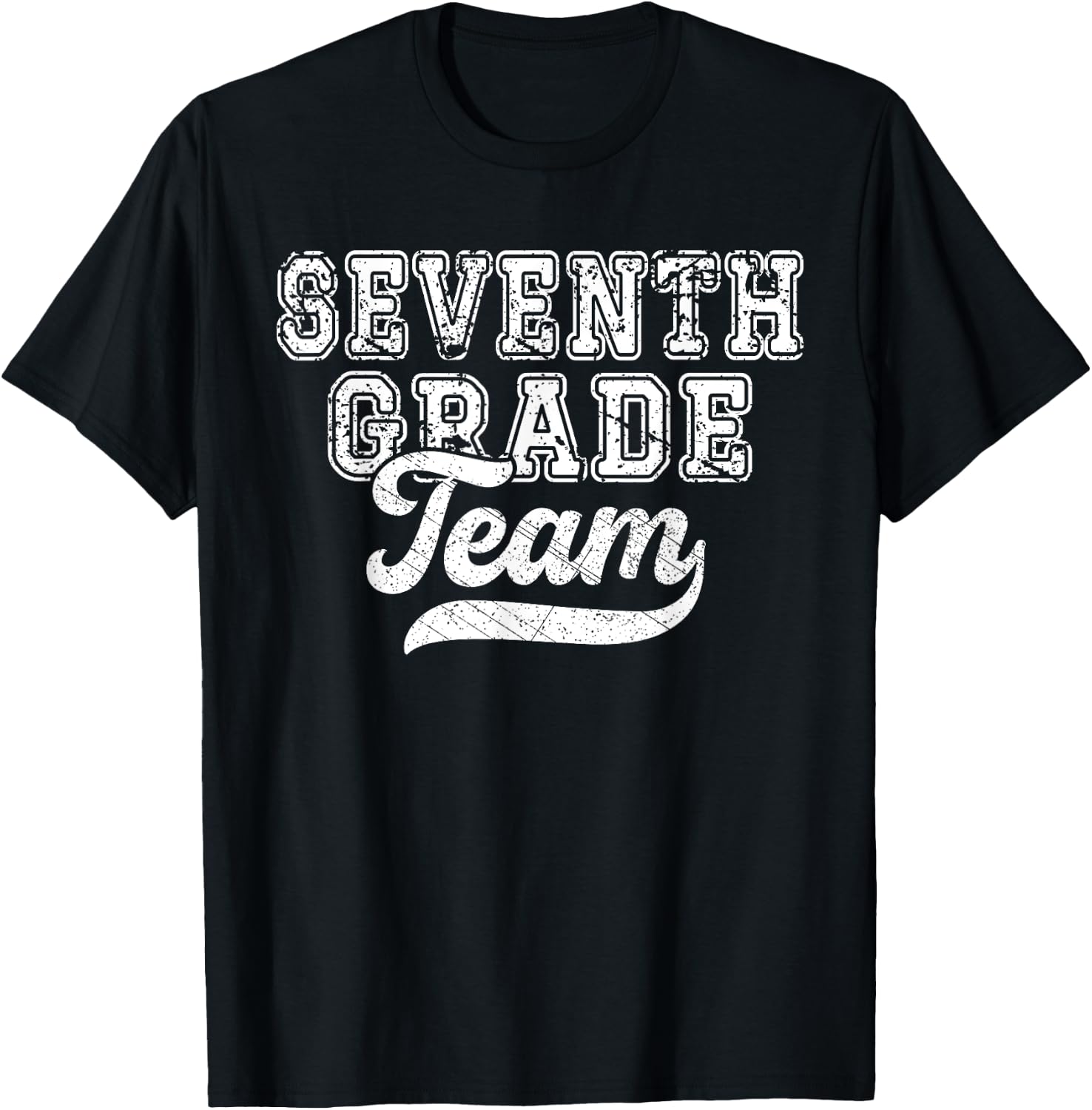 Teachers Seventh Grade Retro Back To School Team 7th Grade Women Kids T-Shirt - T-Shirt | Black
