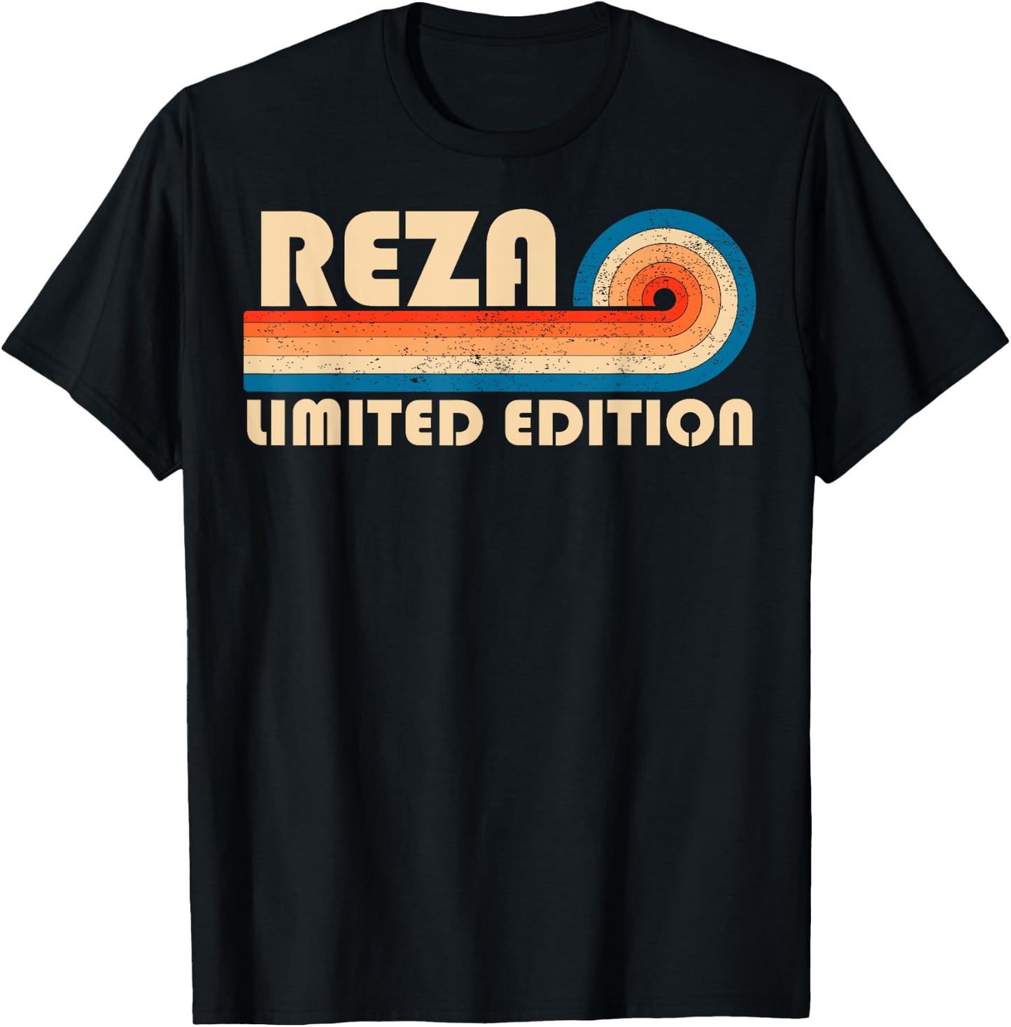 REZA Surname Retro Vintage 80s 90s Birthday Reunion T-Shirt - T-Shirt | Black