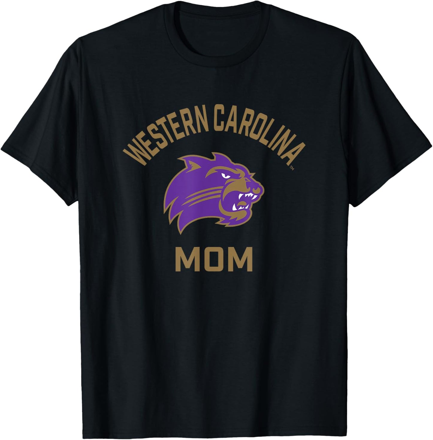 Western Carolina University Catamounts Arched Mom T-Shirt - T-Shirt | Black