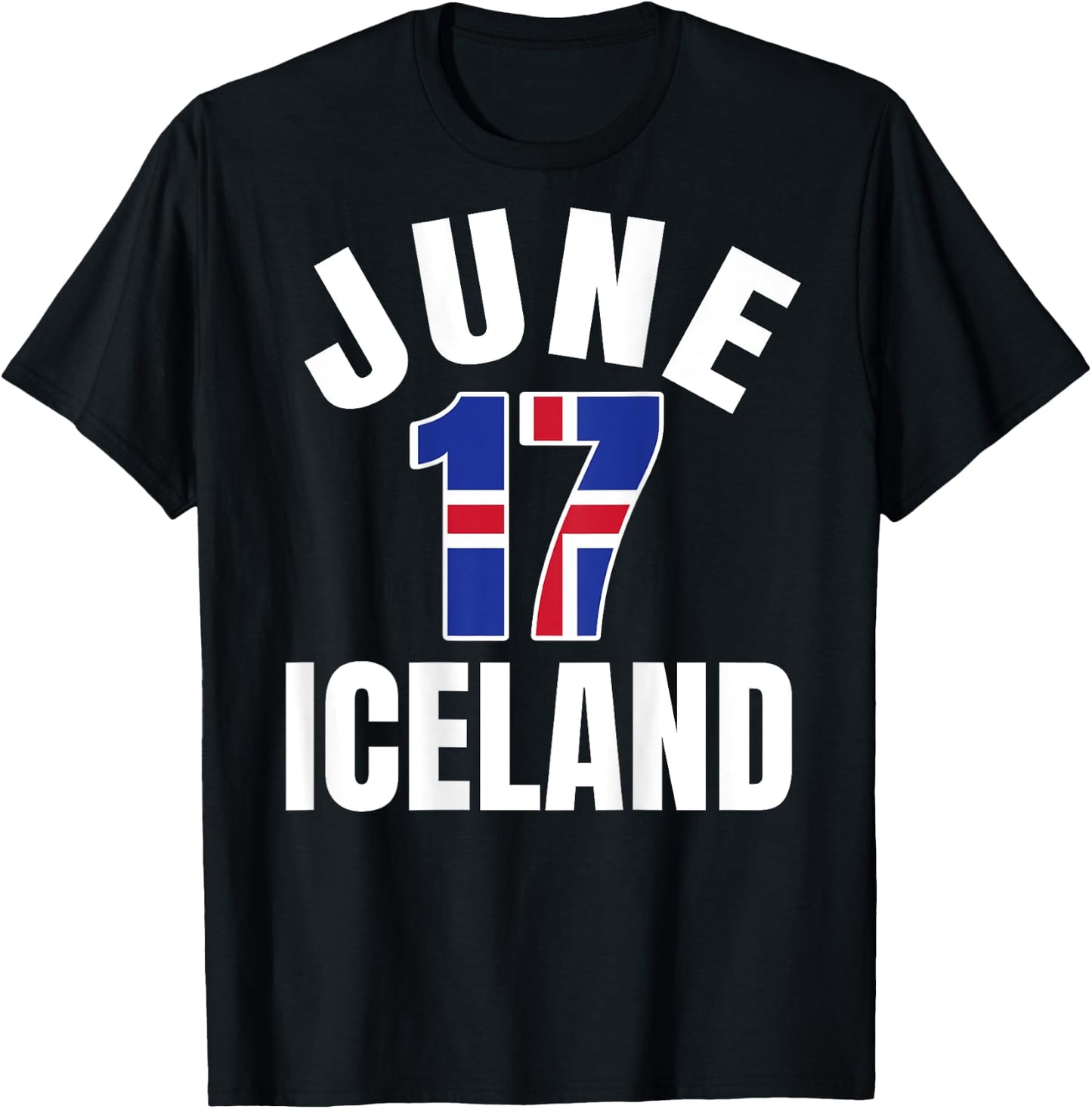 June 17 Iceland National Festival Day Independence Day T-Shirt - T-Shirt | Black