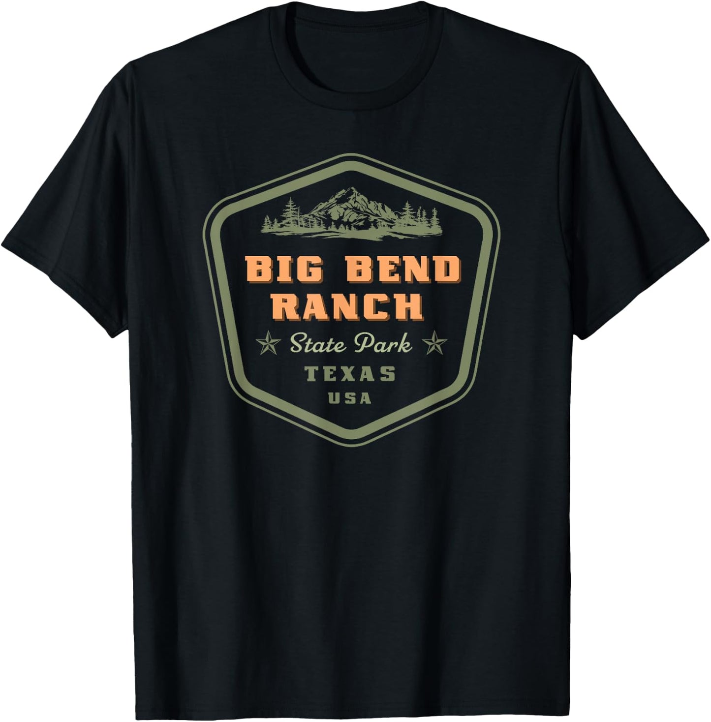 Big Bend Ranch State Park Texas Retro Vintage T-Shirt - T-Shirt | Black
