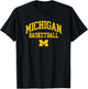 University of Michigan Wolverines U of M Basketball T-Shirt - T-Shirt | Black