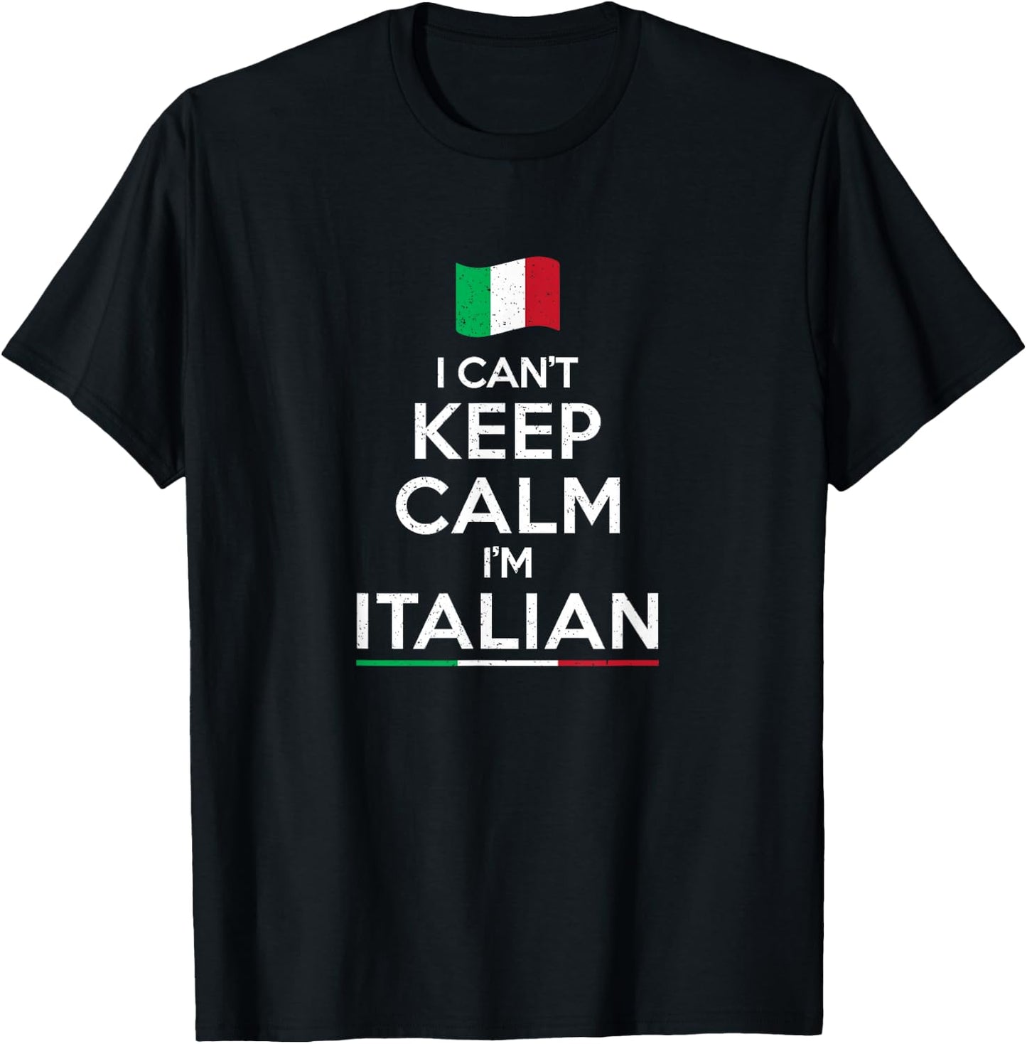 I can't keep calm I'm italian T-Shirt - T-Shirt | Black