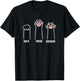 Rock Paper Scissors Game Cute Cat Kitty Paws Men Women Girls Kids T-Shirt - T-Shirt | Black