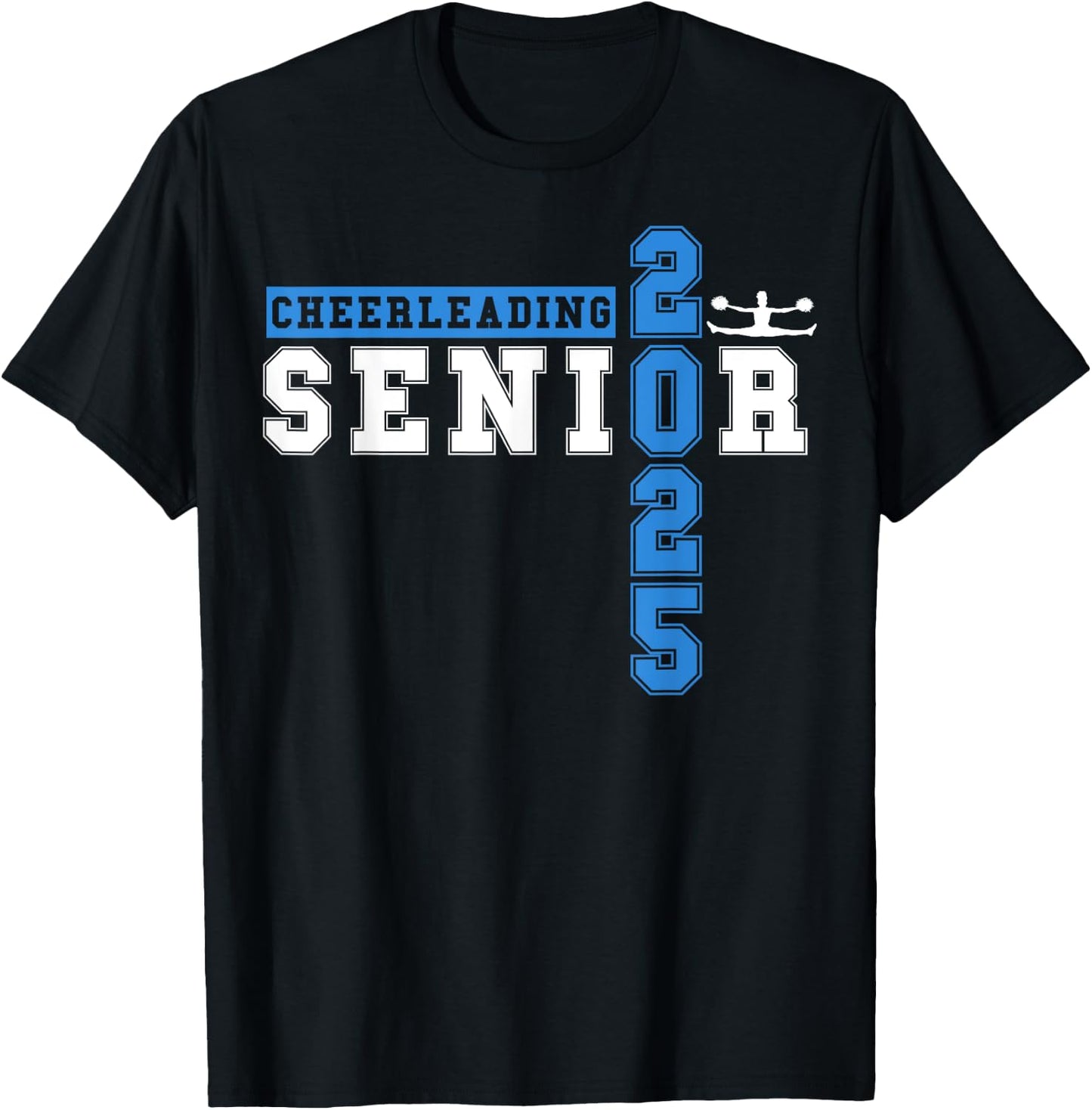 Cheerleading Senior Night Cheer Senior 2025 Graduation 23 T-Shirt - T-Shirt | Black