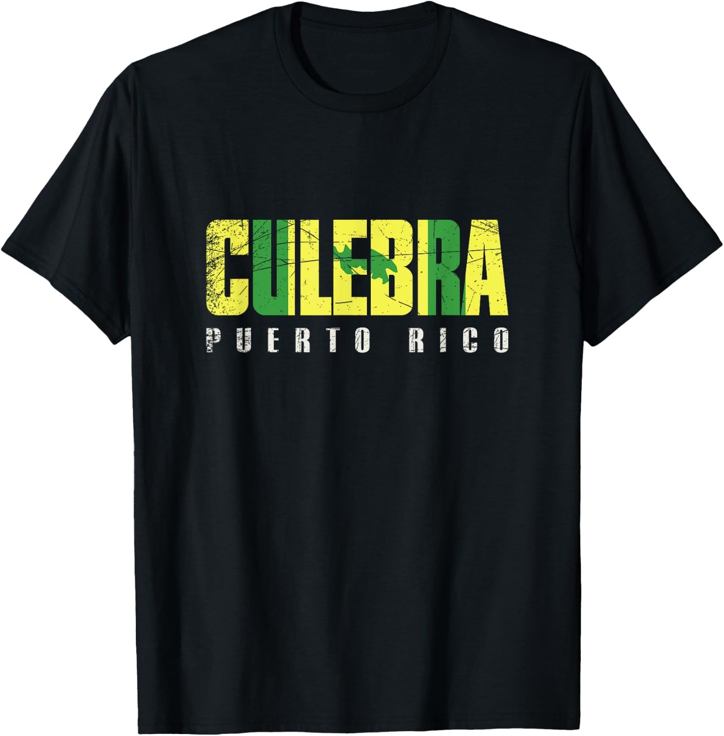 Culebra City in Puerto Rico, Culebra Flag T-Shirt - T-Shirt | Black