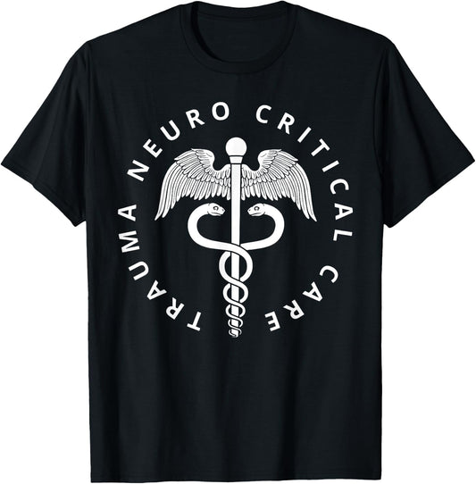 Trauma Neuro Critical Care Neuro Nurse Icu Neurology Nursing T-Shirt - T-Shirt | Black