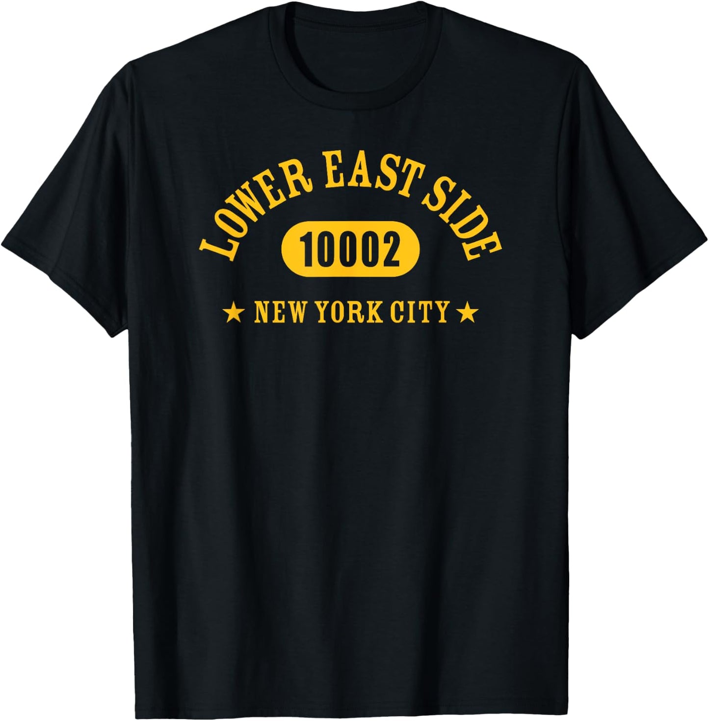 LOWER EAST SIDE NEW YORK CITY 10002 / NYC Athletic Design T-Shirt - T-Shirt | Black