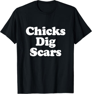 Chicks Dig Scars Congenital Heart Defect Heart Warrior T-Shirt - T-Shirt | Black