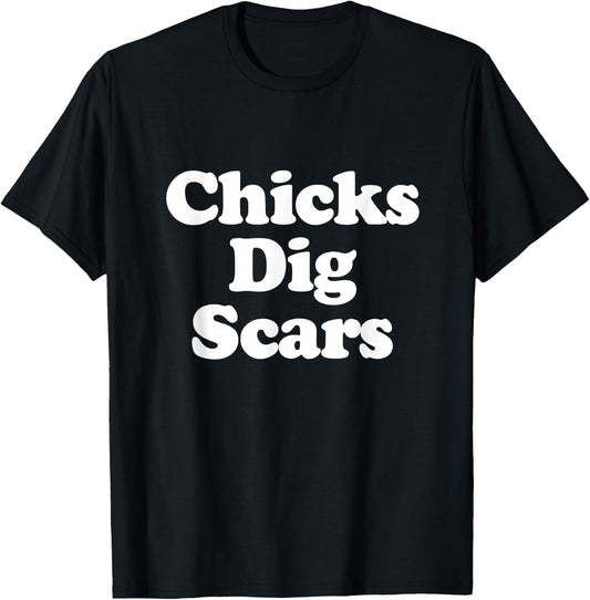 Chicks Dig Scars Congenital Heart Defect Heart Warrior T-Shirt - T-Shirt | Black