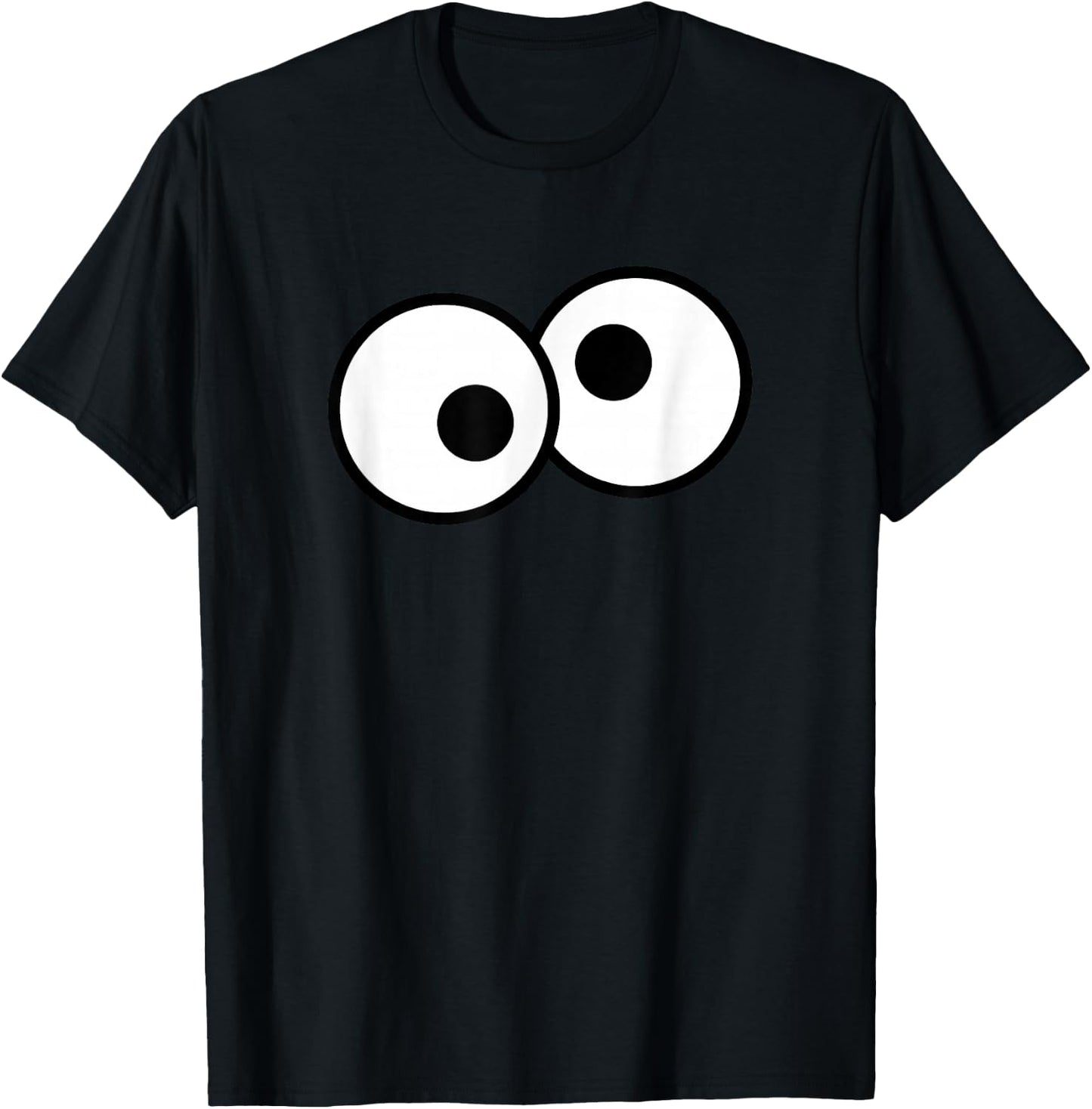 Cartoon Monster Eyes T-Shirt - T-Shirt | Black