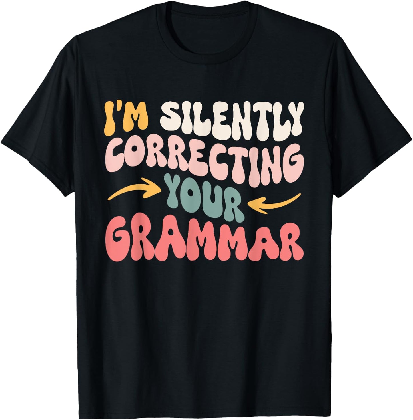 English Teacher Grammar Police Men Women Girls Kids T-Shirt - T-Shirt | Black