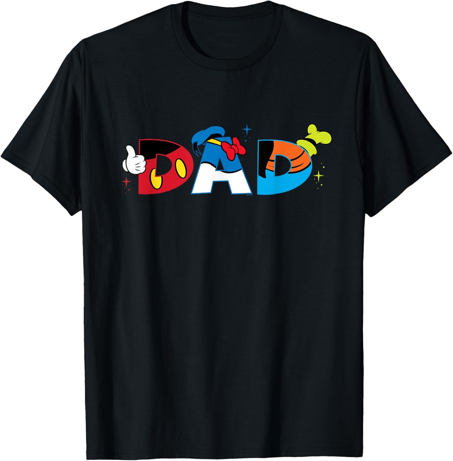 Disney Mickey Mouse and Friends Dad Father’s Day Birthday T-Shirt - T-Shirt | Black
