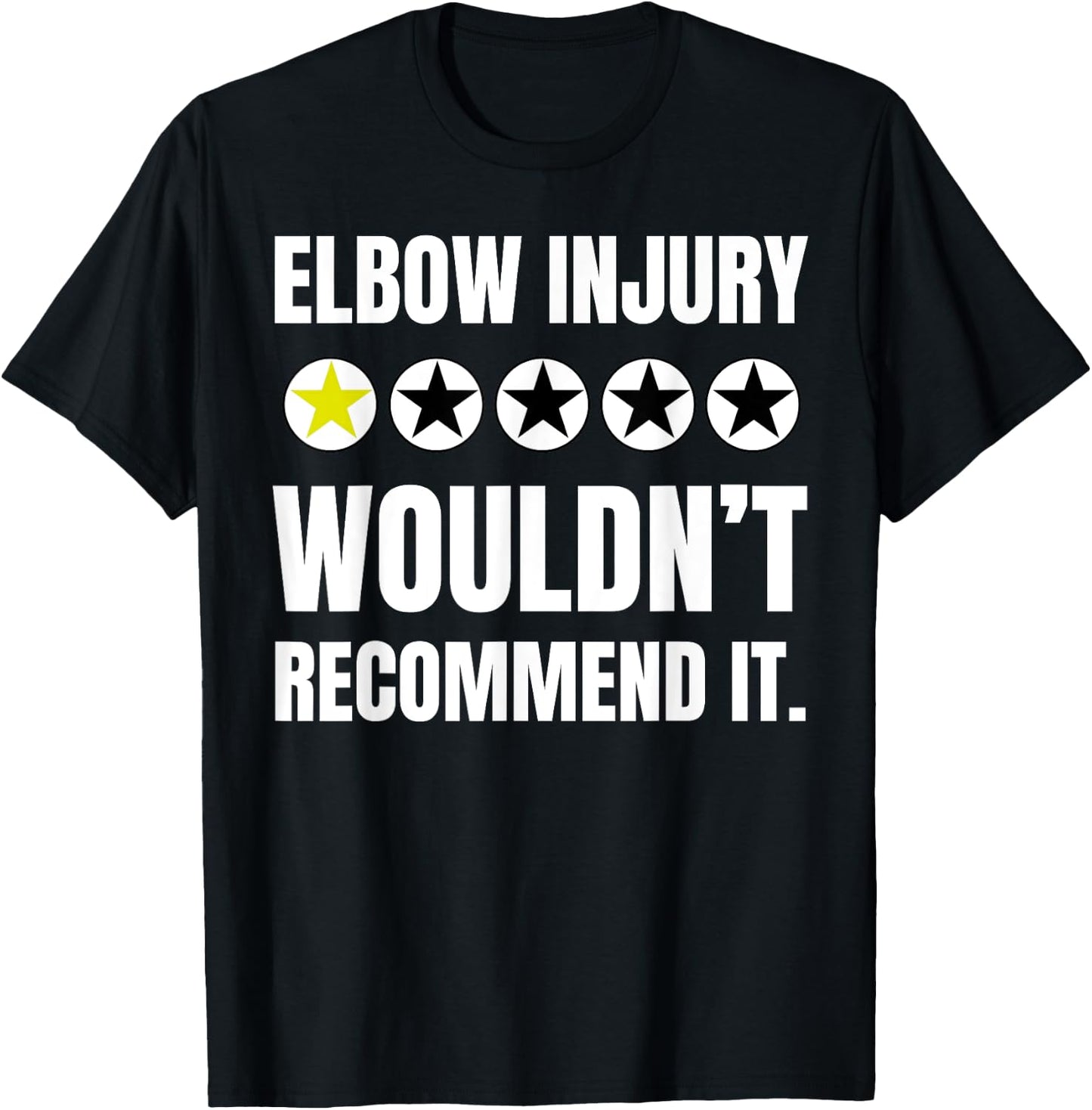 Funny Elbow Fracture Surgery And Elbows Injury T-Shirt - T-Shirt | Black